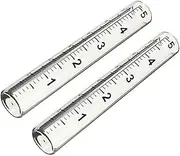 2pcs Rain Measure Glass Replacement Tube with 5inch Capacity, Flat Bottomed Measure Tube for Yard Garden Outdoor Home (Assorted Color)