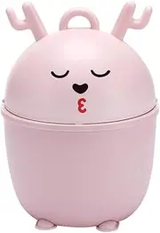 iplusmile Cartoon Trash Can Compact Desktop Waste Container Multi Functional Rubbish Holder for Home Office and Bedroom Material Cute Deer Design Easy Clean Ash Bin