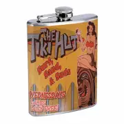Vintage Bar Sign D2 Flask 8oz Stainless Steel Hip Drinking Whiskey