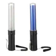 2Pcs 10in LED Traffic Safety Signal Baton Light Mini Fluorescent Stick Wand For