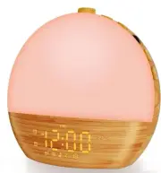 THYBRO Sunrise Alarm Clock:Wake Up Light ,Wood Grain ,30 Sounds White Noise