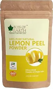 Bliss of Earth® 100% Pure Lemon Peel Powder For Skin Whitening, Acne & Face Lightening, 100gm