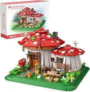RAVAYO Mushroom House Building Blocks Set - Unique Design Creative Building Toy for Adults and Teens Mini Brick