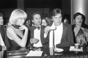 Alain Delon and Mireille Darc at the Valentino d'Oro 1974 Old Photo