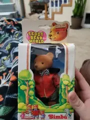 Vintage Teddy Bear World by Simba Toys Papa Bear In Red Coat Figure