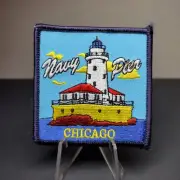 VINTAGE NAVY PIER CHICAGO PATCH BADGE ILLINOIS SOUVENIR USA COLLECTOR