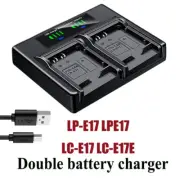USB Battery Charger For Canon LPE17 EOS M5 M6 Mark II 77D 750D 760D 800D 8000D