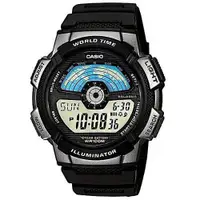 在飛比找蝦皮商城優惠-【CASIO】10年電力飛行時光地圖膠帶電子錶-白面(AE-