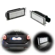 For 2016 2017 2018 Smart Fortwo 18-SMD Full LED White License Plate Lamp Lights (for: Smart)