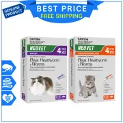 New Neovet for Cats 6 Pipettes Heartworm Flea Worm Protection
