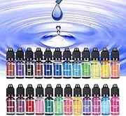 Candle Making Dye Colors, Soy Wax Pigment Liquid, 18 Or 24 Color Set, Candle Coloring, for Lip Gloss, Epoxy Resin & Nail Polish, Vibrant Pigments, Easy to Use & Blend: