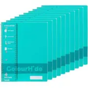 NEW Colourhide Lecture Notebook 140 Page A4 Aqua Blue Pack 10