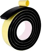 Self Adhesive Foam Tape Single Side Black Thickening Self-Adhesive Sealant Strip Heat Insulation Anti Collision Foam Tapes(5mm,3cm)