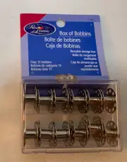 BOX OF 12 NEW PRYM SEWING 10 HOLE BOBBINS Class 15