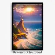 Pixel Art Poster - Imaginative Coast (8 Bit Psychedelic Trippy Video Game Print)