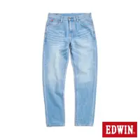 在飛比找momo購物網優惠-【EDWIN】男裝 紅標 寬版錐形牛仔褲(漂淺藍)