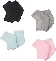 Healeved 4 Pair Anti-cracking Heel Socks Heel Moisturizing Foot Socks Open Toe Design