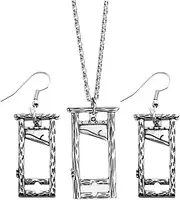 [VALICLUD] 1 Set Guillotine Gothic Jewelry Practical Halloween Dark Earrings