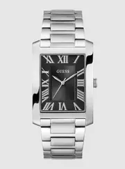 GUESS Men's Silver Clyde Watch