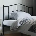 Black Metal King Single Headboard Modern Design 107cm Bedroom Furniture
