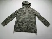 Xersion Green Camo Brushed Fleece Pull-Over Hoodie Sweatshirt Boy's Size XL NWT