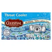 Celestial Seasonings, Herbal Tea, Throat Cooler, Caffeine Free, 16 Tea Bags, 0.96 oz (27 g)