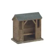 Bachmann 44-0539B OO Gauge Wooden Bus Stop Brown