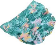 BESPORTBLE Printed Swimming Cap Beads for Bracelets Ultra -fine Fiber Towels Stick Flowers Elastic Swimming Cap Cleaner Cleaning Brush Barn Door Pulley Shower Cap Apparel Nylon Green