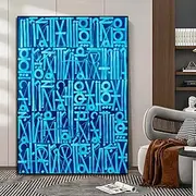 Oil painting Hand painted paintings Large Abstract Canvas Art Blue Minimalist Abstract pop art Painting Nordic Abstract street art Painting Living Room Abstrac