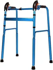 Walker,Rollator Older Walker Mobile Walker, Lightweight Folding Four-Legged Walking Poles Wheeled Seat Supporter, Blue Little Surprise