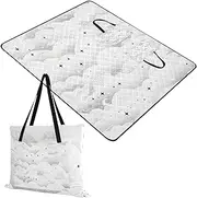 Yoogain Camping Blanket Large Party Picnic Blankets Large for Adults Spring Gifts Cartoon Cloud Star Light Gray 60x80in
