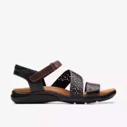 Women's Clarks Kitly Way Black Sandal Many Sizes New In Box Save Big