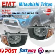 Set Of LH+RH Pair Headlight Lamp For Mitsubishi Triton Ute ML 06~09 GLS GLX-R VR (for: Mitsubishi)
