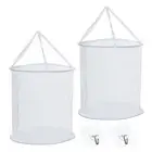 Mesh Laundry Hamper, 2 Pcs Collapsible Laundry Baskets for Laundry Room, White