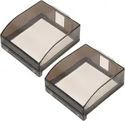 DOITOOL 2pcs Socket Waterproof Box Double Light Switch Cover Plate Door Security Bar Strips Electrical Outlet Standard Wall Outlet Surge Protector Sticky Outdoor Cord for on Light Brown Pp
