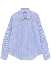 [Prada] striped shirt 40 Blue