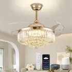 DuMaiWay 48" Golden Alexa Ceiling Fan Smart Ceiling Fan with Light and Remote...