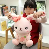 在飛比找樂天市場購物網優惠-超軟可愛兔子毛絨玩具粉色小白兔玩偶垂耳兔大號床上睡覺娃娃女孩