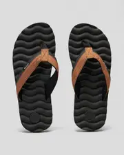 [Kustom] Kustom Men's Hummer Iii Flip Flops Slippers in Slate/Tan Size 09 09 Slate/Tan