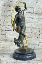 THYRSUS DANCER BEAUTIFUL QUALITY SIGNED GENUINE PURE BRONZE STATUE SCULPTURE