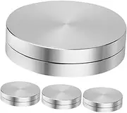 CRILSTYLEO 4 Pcs Turn The Base Cake Wheel Turntable Round Cake Table Bearing Turntable Bearing Spinning Cake Stand Aluminium Cake Turntable Round Cake Turntable Aluminum Alloy Silver