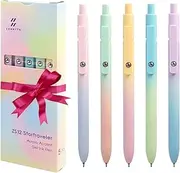 5 PCS Cute Gel Pens, Pastel Fine Point Pens, Aesthetic Ball Point Pens 0.5 mm Black Ink, Pretty Smooth Writing Pens for Note Taking Journaling, Gifts for Women Girls Nurse School Office Supplies