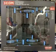 BRAND NEW ICON Metric Professional High Torque T-Handle Hex Key Set 8 Piece