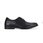 Clarks Boston Black Leather Lace Up Comfort Boys Kids School Shoes