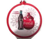 Coca-Cola Santa Thermometer Bottle Christmas Ornament "Season's Greetings"