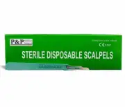 Disposable Scalpels Sterile Size 15 Plastic Handle & Metric Line Case of 500