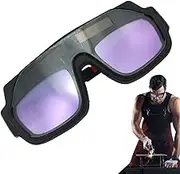 Welding Glasses, Shock-Proof Eyeglasses, Shock Scratch Resistant Auto Darkening Welder Goggles for TIG ARC MIG Plasma Cutting Construction Lab Grinding