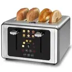 4 Slice Toaster, Touchscreen & Dual Independent Control Panel，5 Basic Functio...