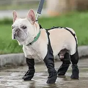 Dog Boot Leggings,Pet Boot Protector for Small Medium Dogs, Adjustable Anti-Slip Dog Suspender Boots, Dirty-Proof Dog Shoes Dog Leggings with Auxiliary Strap for Winter Outdoor (M)