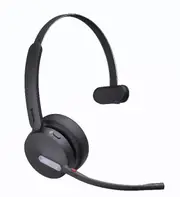 Yealink WH64 Hybrid Mono Teams DECT Wireless Headset, DECT Bluetooth Hybrid Wireless Technology, 3-Mic Noise Cancellation, Teams, Dongle WDD60 WH64-M-MS-H